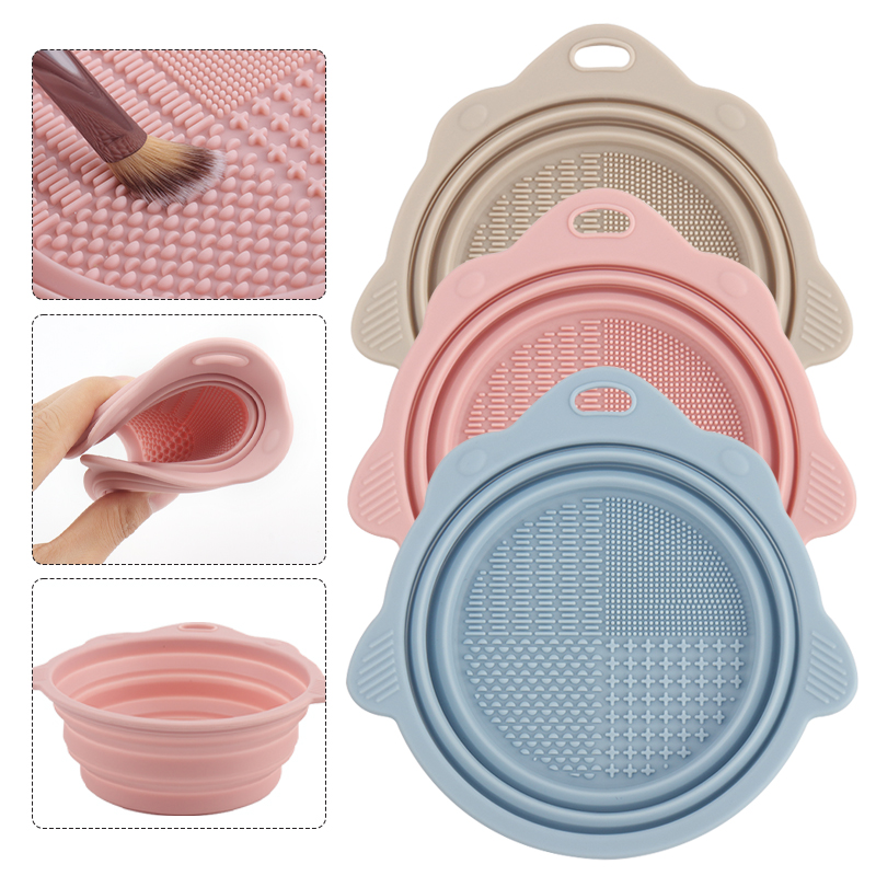 Beauty Makeup Tools Use - Foldable Scrubbing Silicone Bowl Cosmetic Brush