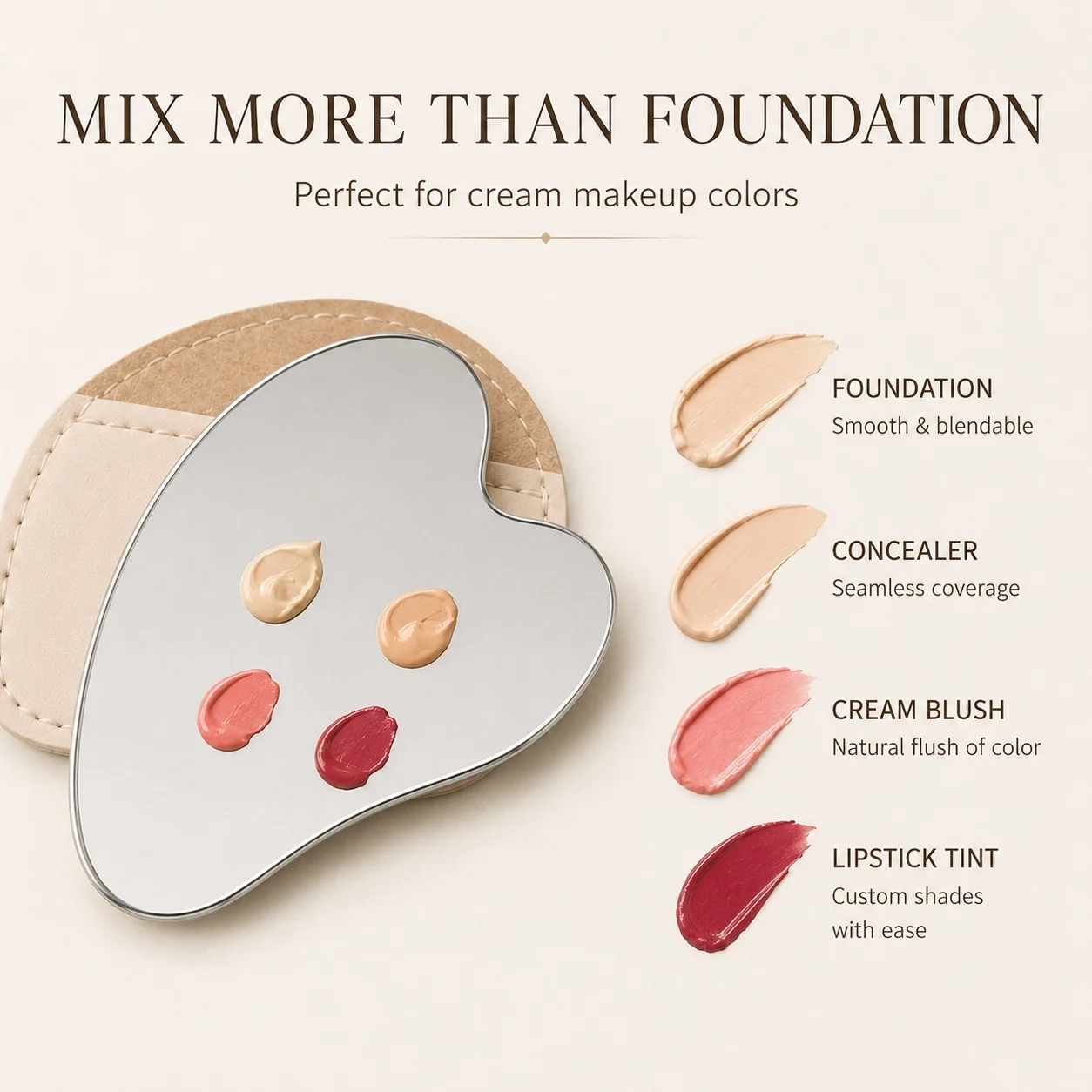 Heart Shaped Stainless Steel M - Beauty Makeup Foundation 评论和价格