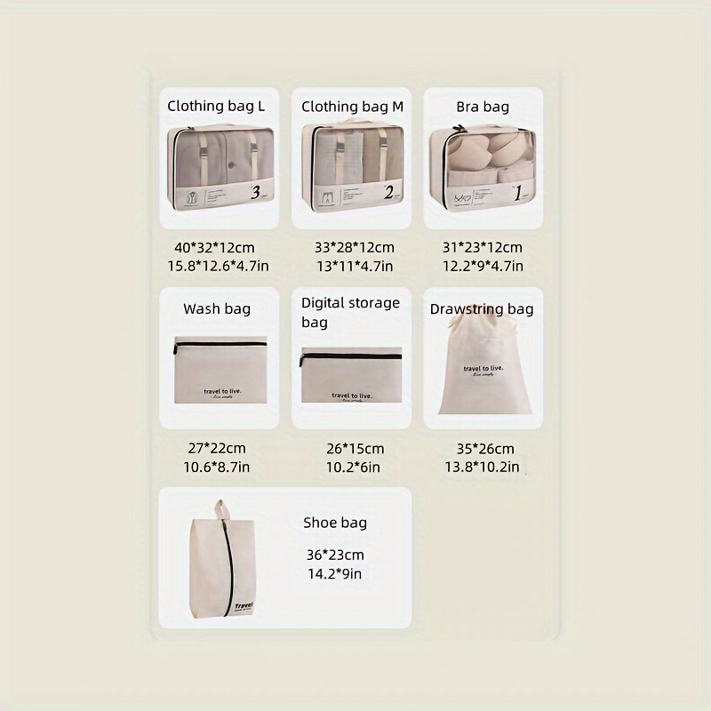 7pcs Popular Travel Storage Se - Beauty Makeup Tool Collection 评论和价格