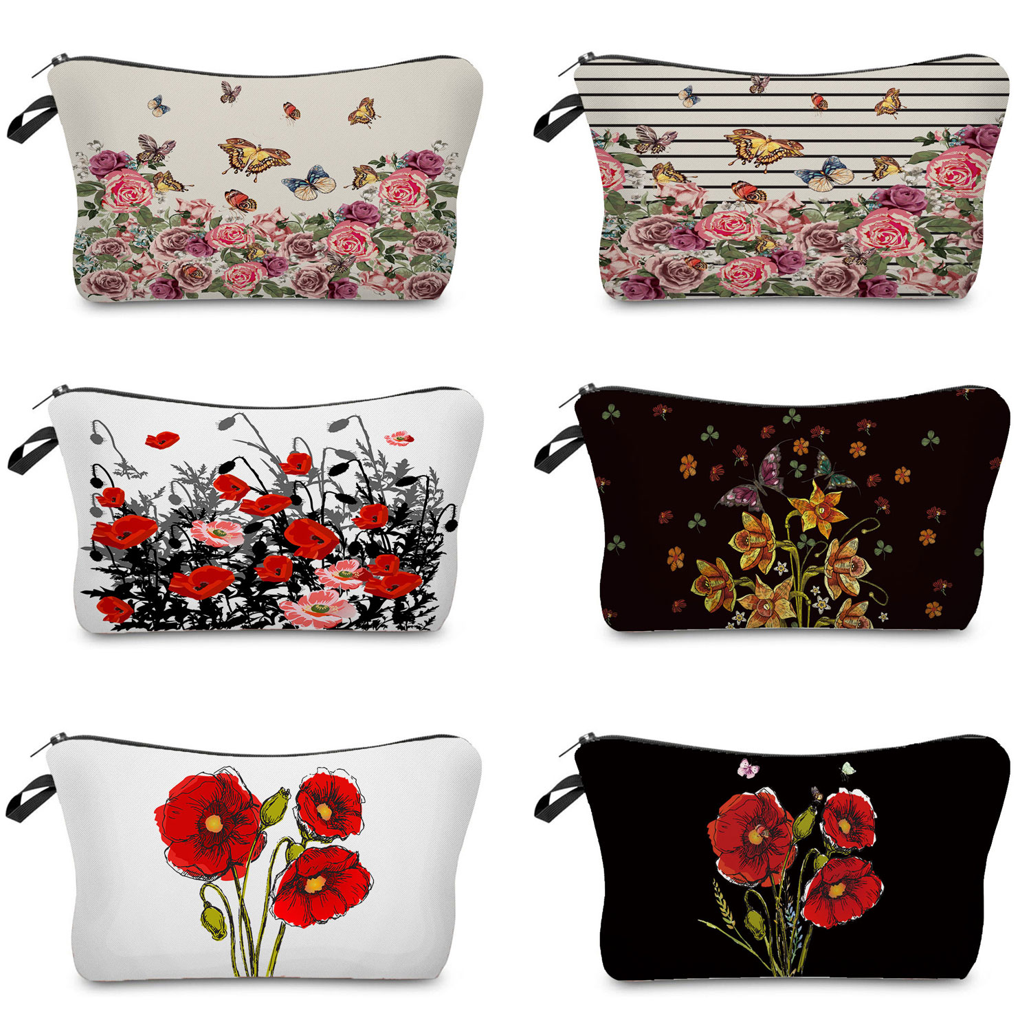 Beauty Flower Cosmetic Bag For - Beauty Makeup Drawing 评论和价格