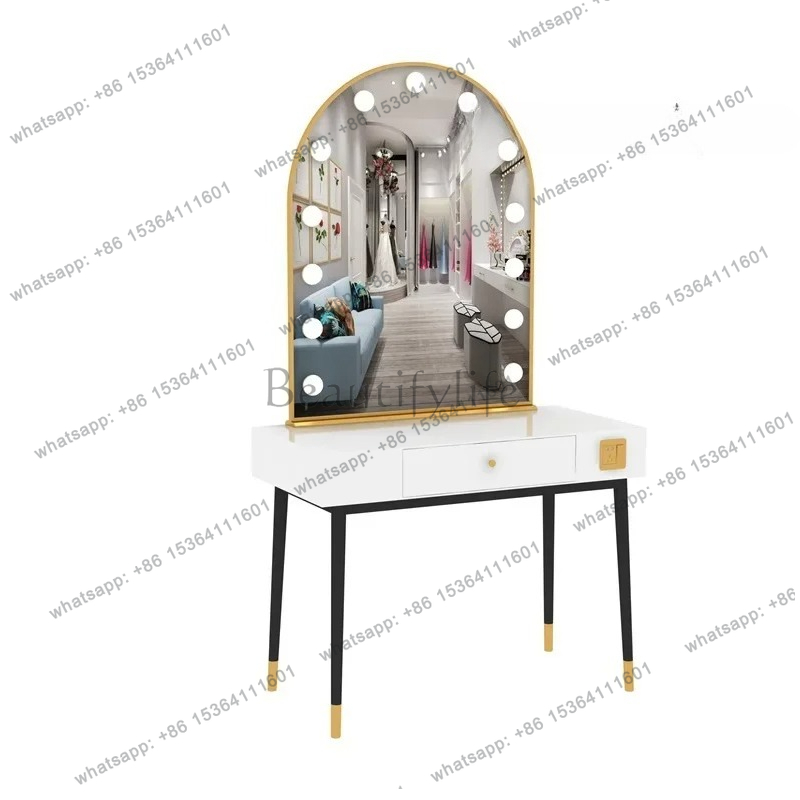 simple lamp mirror makeup tabl - Beauty And Makeup Studio 评论和价格