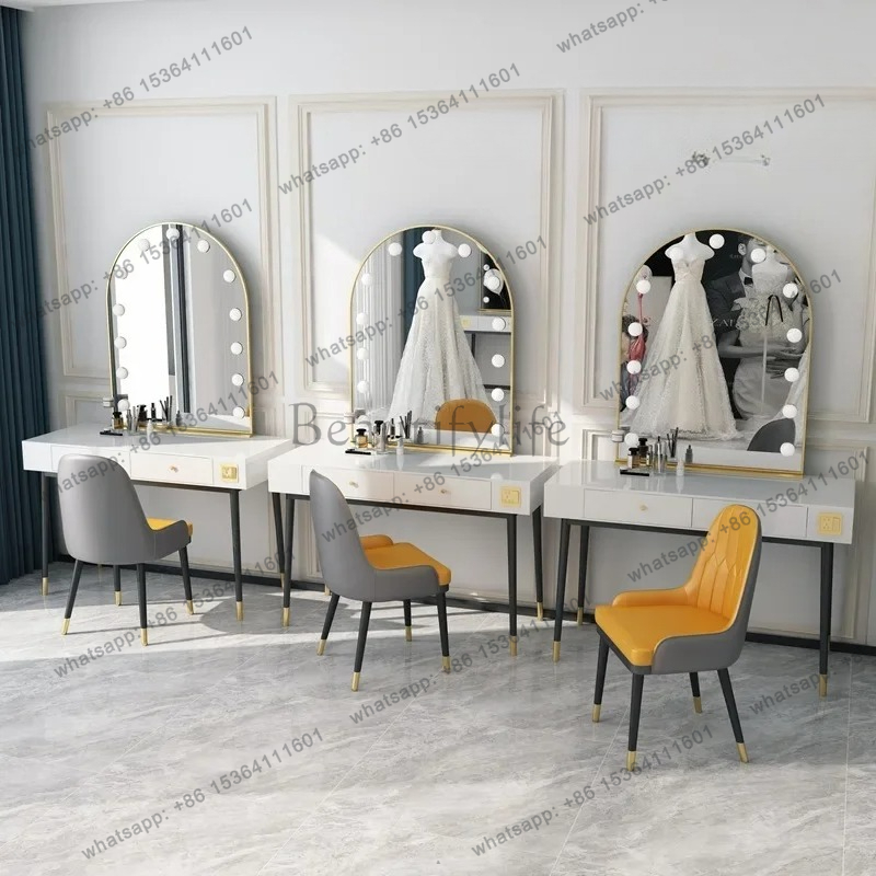 simple lamp mirror makeup tabl - Beauty And Makeup Studio 评论和价格
