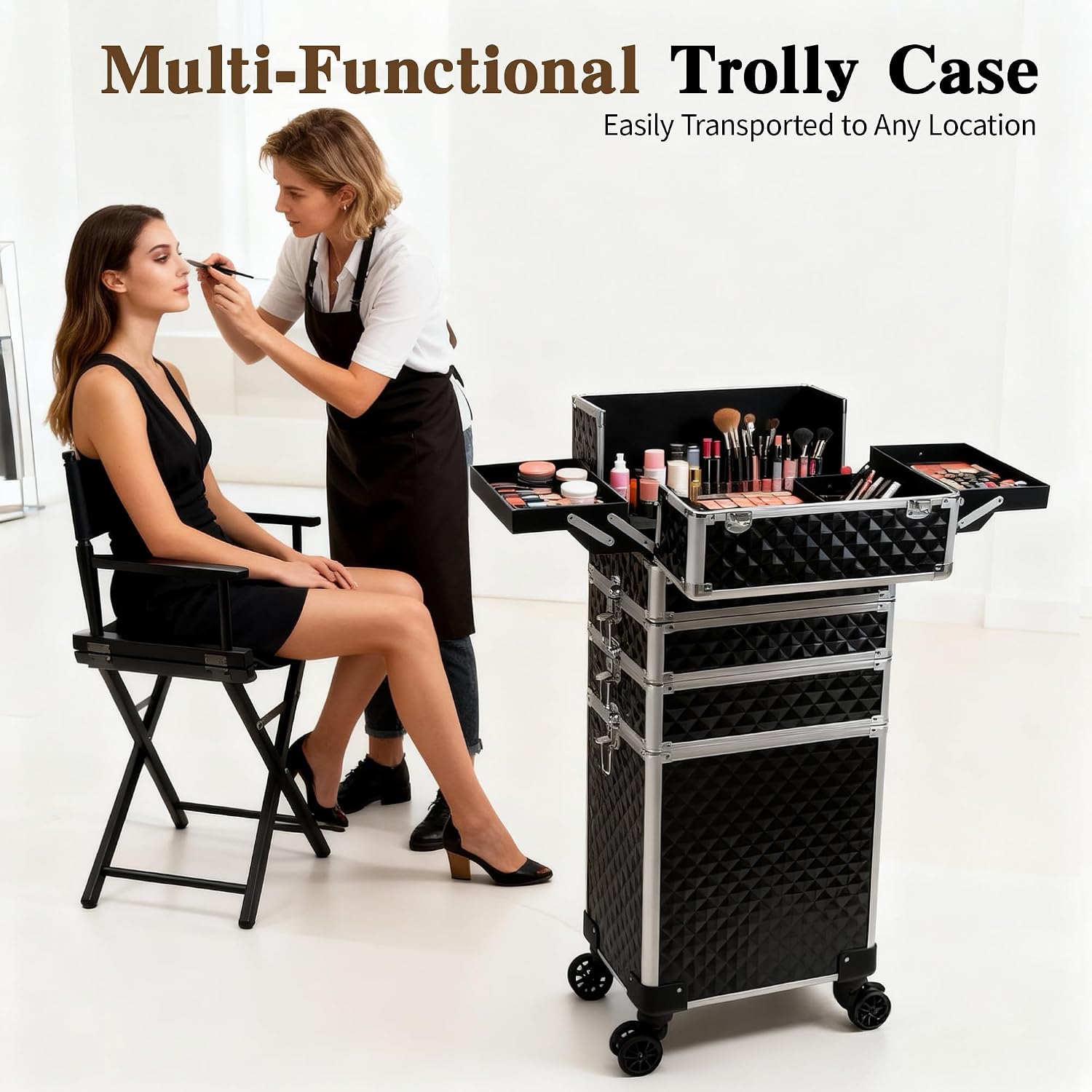 Rolling Makeup Train Case, Cos - Beauty For You Makeup 评论和价格