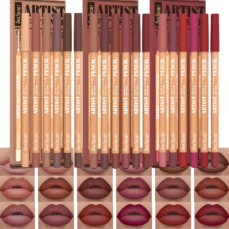 [Velvet Matte Lip Liner] 6pcs  - Lip Liner Pencil 评论和价格