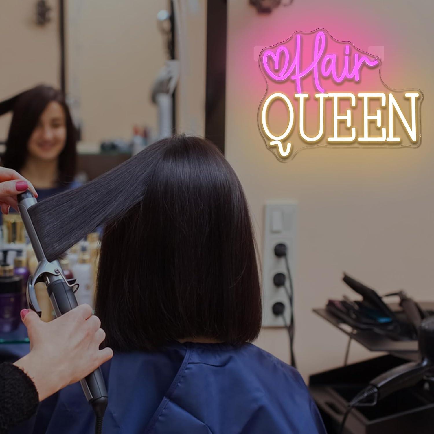 Hair Queen Neon Sign Dimmable  - Beauty And Makeup Studio 评论和价格