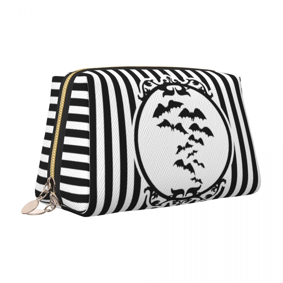 Stripes And Bats Cosmetic Bag  - Beauty Halloween Makeup 评论和价格