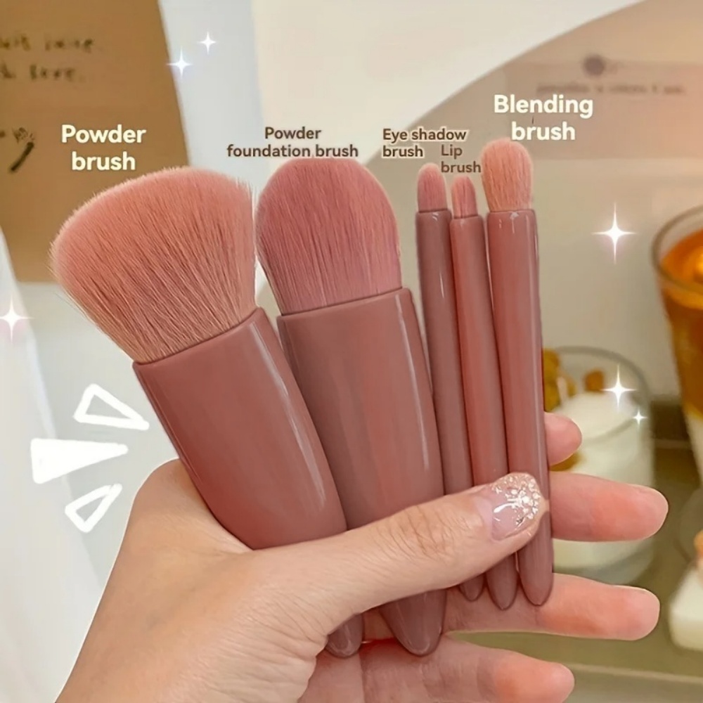 5Pcs Portable Cosmetic Brush S - Beauty Makeup Tool Collection 评论和价格