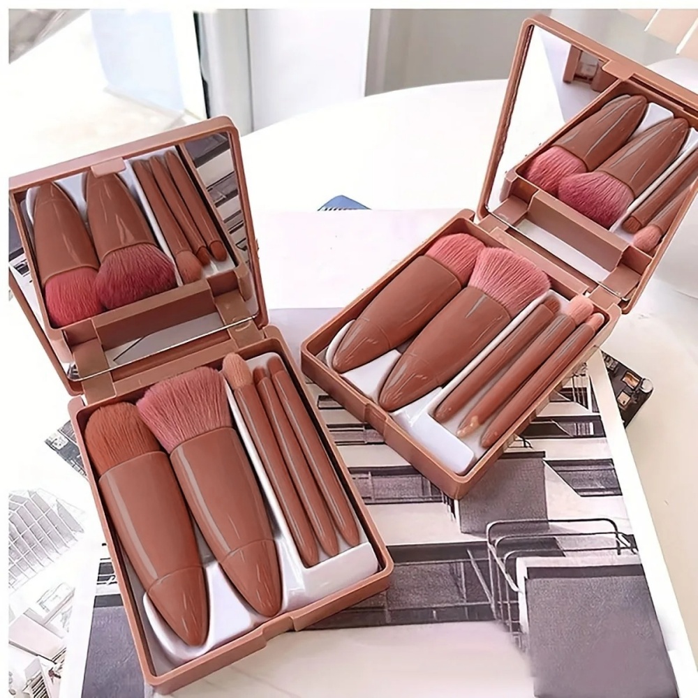 5Pcs Portable Cosmetic Brush S - Beauty Makeup Tool Collection 评论和价格