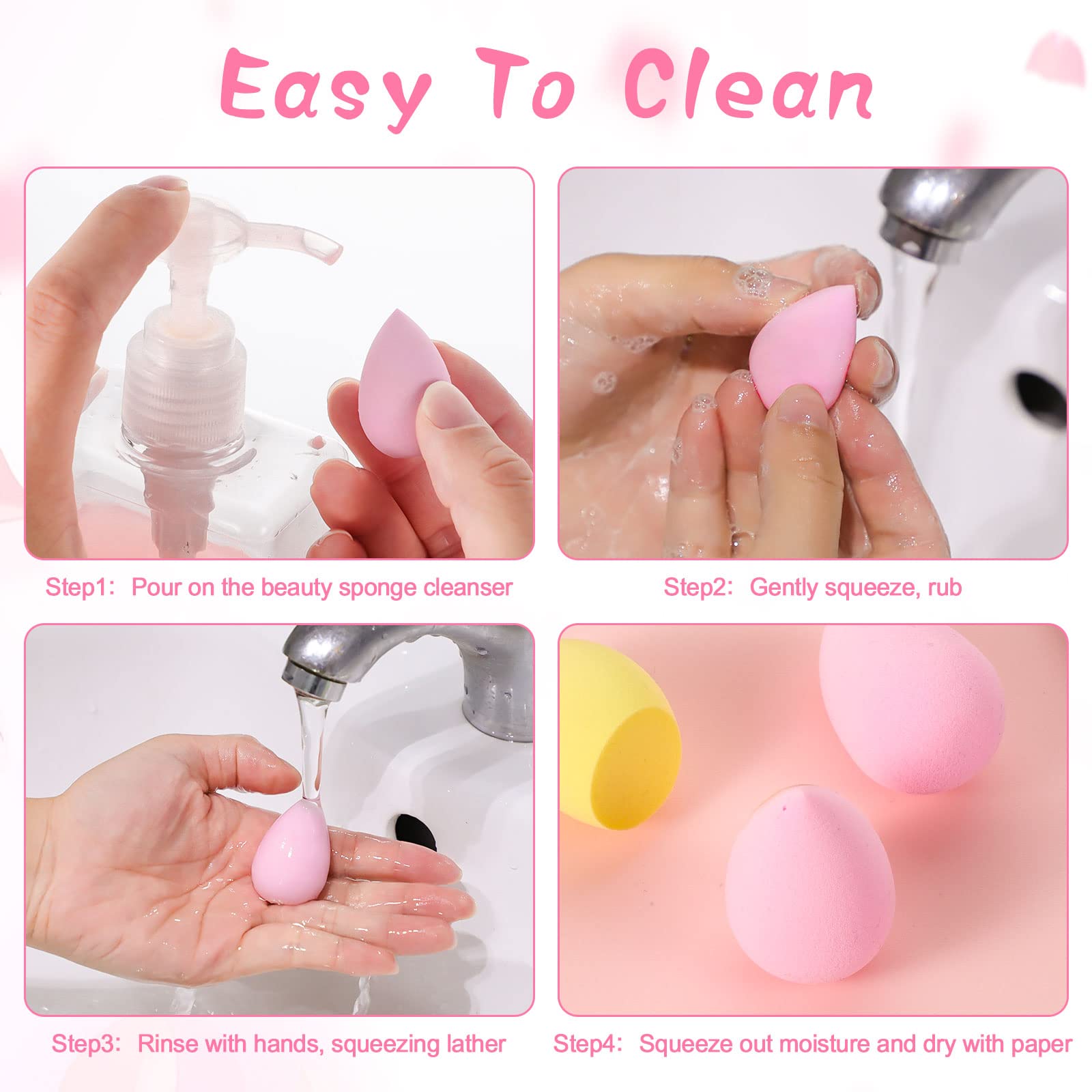 15 Pcs Makeup Sponge Set, Beau - Beauty Blender In Makeup 评论和价格