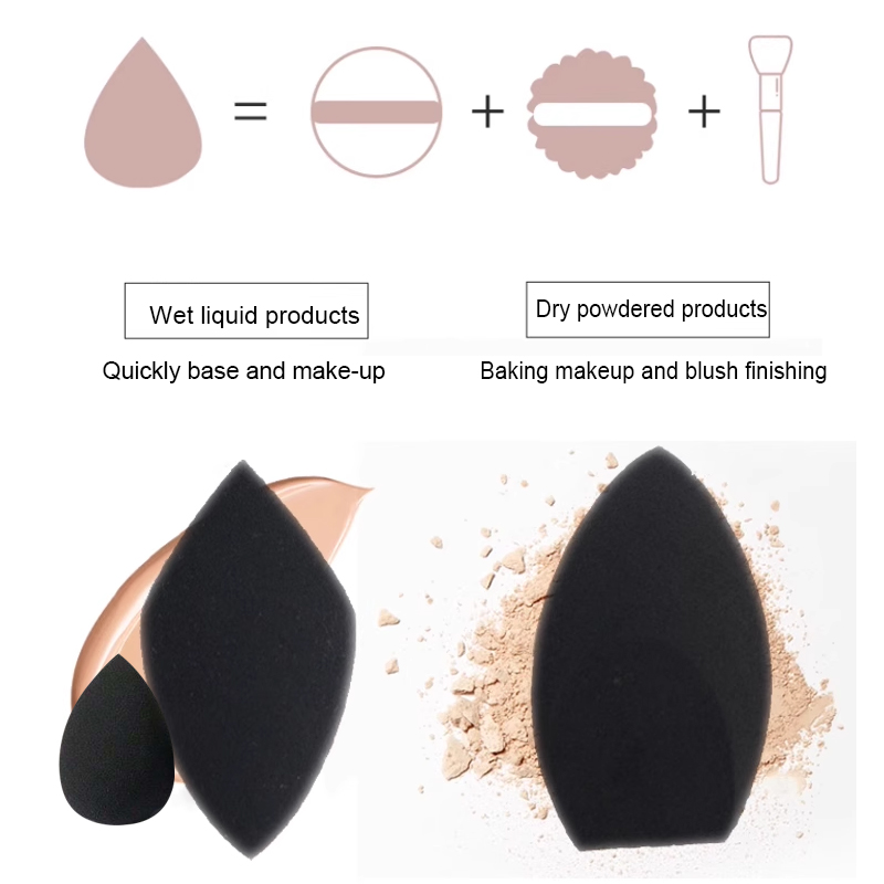 2pcs Black Beauty Sponge Egg - - Beauty Blender In Makeup 评论和价格
