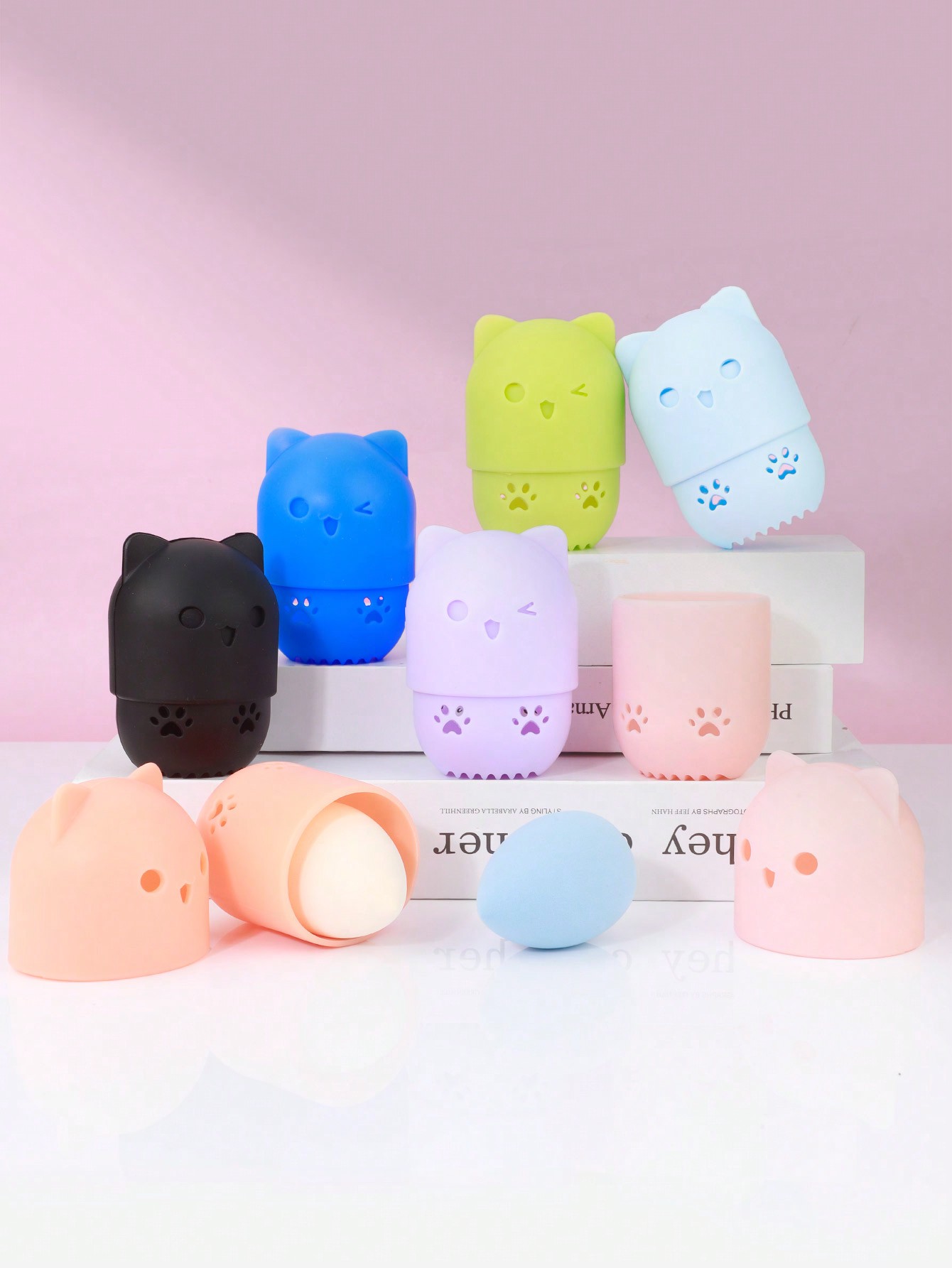 Cute Cat‑Shaped Silicone Makeu - Beauty Blender In Makeup 评论和价格