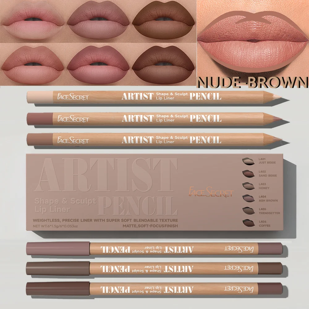 6pcs Set Artist Face Secret Li - Lip Liner Pencil 评论和价格