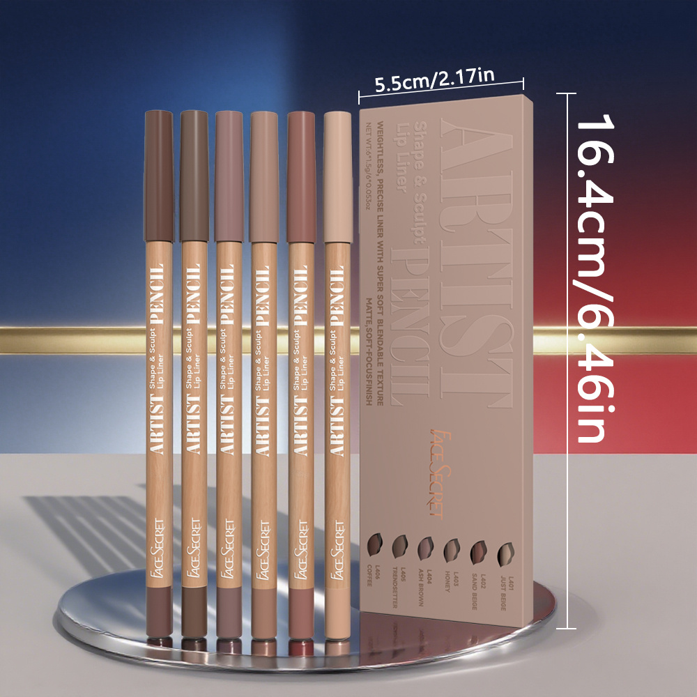6pcs Set Artist Face Secret Li - Lip Liner Pencil 评论和价格