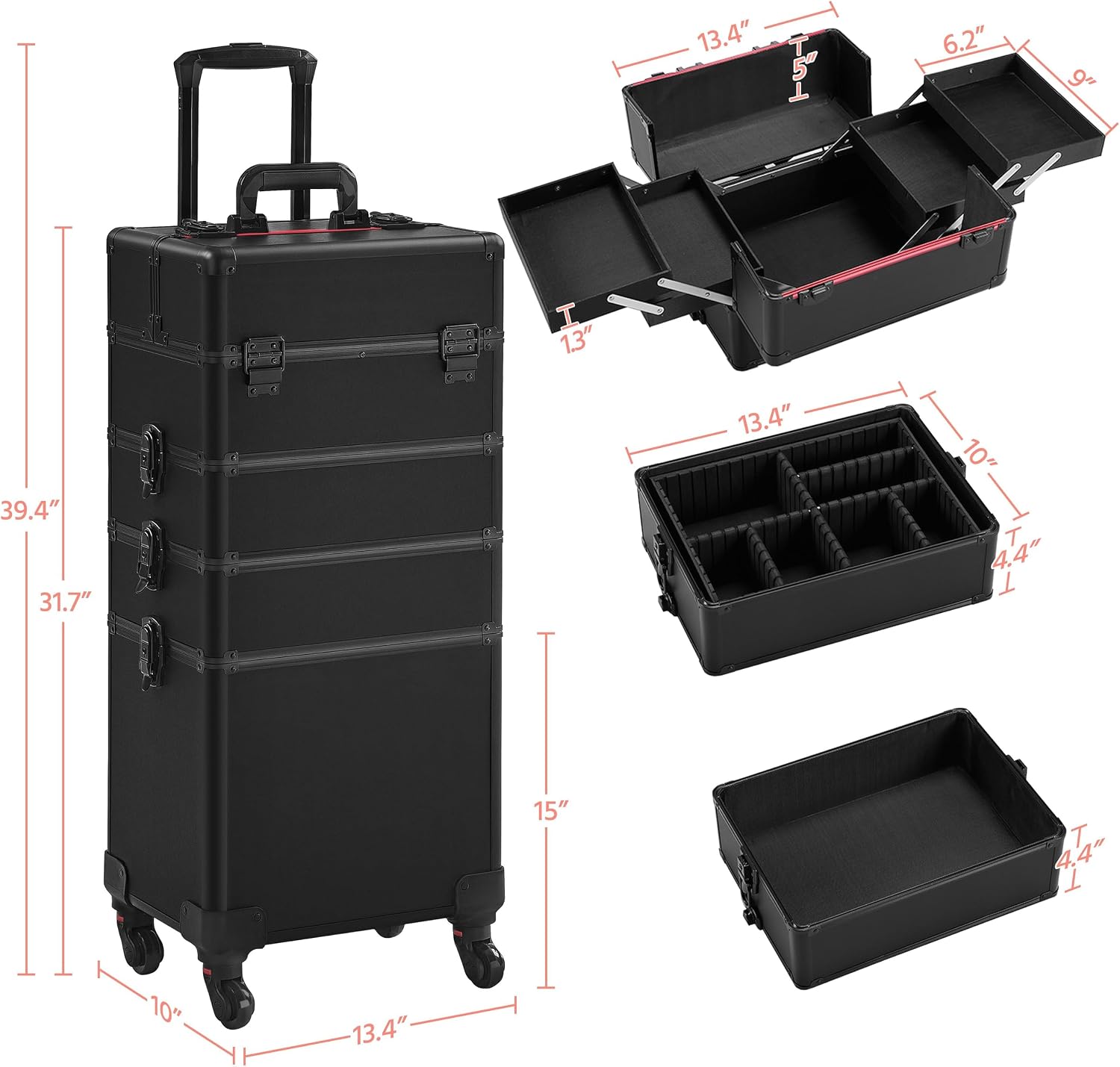 Rolling Makeup Train Case, Cos - Beauty For You Makeup 评论和价格