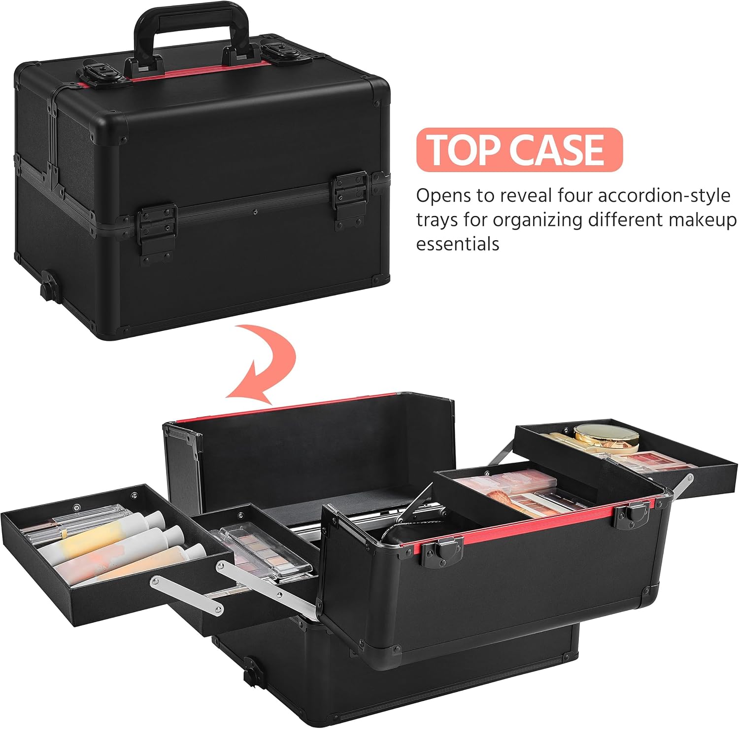 Rolling Makeup Train Case, Cos - Beauty For You Makeup 评论和价格