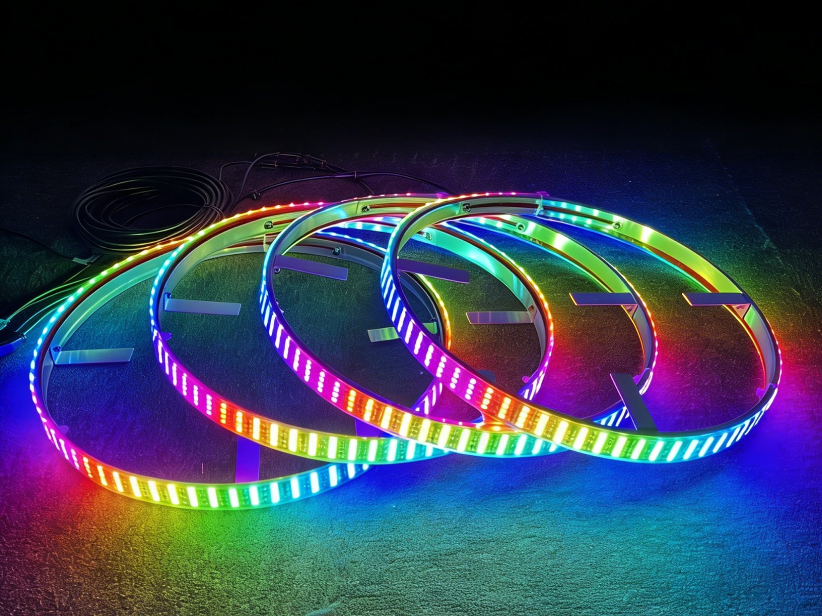 4PCS 17.5inch RGB Quad Row Cha - Led Ring Light 评论和价格