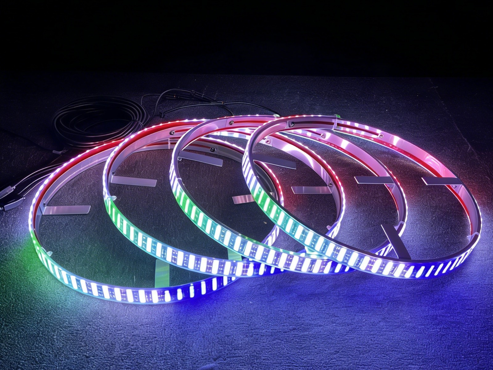 4PCS 17.5inch RGB Quad Row Cha - Led Ring Light 评论和价格