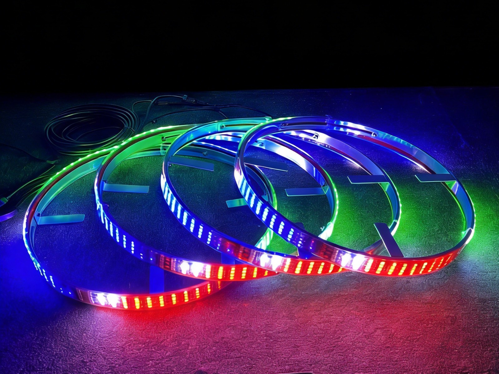 4PCS 17.5inch RGB Quad Row Cha - Led Ring Light 评论和价格